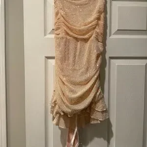 Lucy in the Sky | Dresses | Sequin Ruched Bodycon Dress In Peachy Pink Nwt | Poshmark Lucy in the Sky | Dresses | Sequin Ruched Bodycon Dress In Peachy Pink Nwt | Poshmark